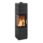 Krbová kamna Leda CORNA ES Plus Levá, černý lak, horní odkouření